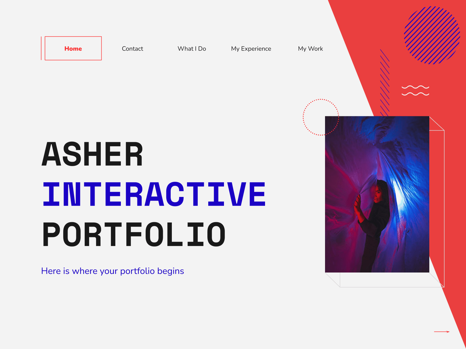Asher Interactive PortfolioPowerPoint模板